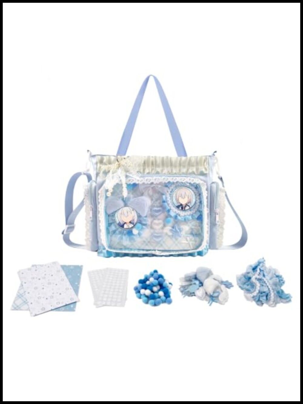 Ita Bag Kawaii Crossbody Bag DIY Pin Display Bag with Insert Y2K Style Shoulder